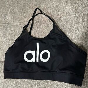 Alo yoga black Athletic spots Bra!